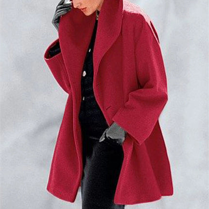 Women's Trendy Clothes Multi-color Round Neck Loose Sweater Woolen Coat Solid Casual Coat For Autumn And Winter - 𝓢𝓱𝓸𝓹𝓵𝓮𝓬𝔂