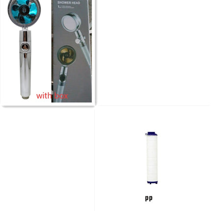 Shower Head Water Saving Flow 360 Degrees Rotating With Small Fan ABS Rain High Pressure Spray Nozzle Bathroom Accessories - 𝓢𝓱𝓸𝓹𝓵𝓮𝓬𝔂