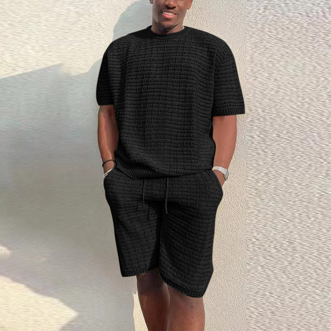 Men's Summer Suit Fashion Loose Men 2 Pieces Outfit Summer Hippie Shirt And Short Set - 𝓢𝓱𝓸𝓹𝓵𝓮𝓬𝔂