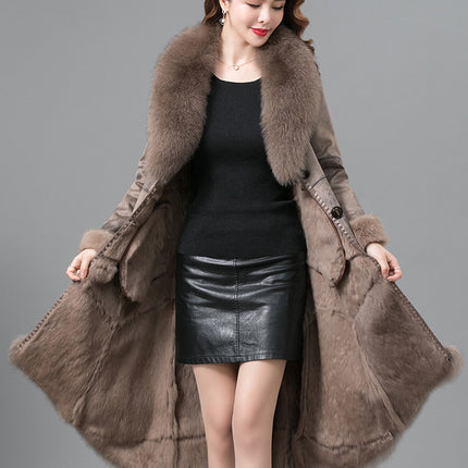 Real Fur One Woman Coat Thickened - 𝓢𝓱𝓸𝓹𝓵𝓮𝓬𝔂