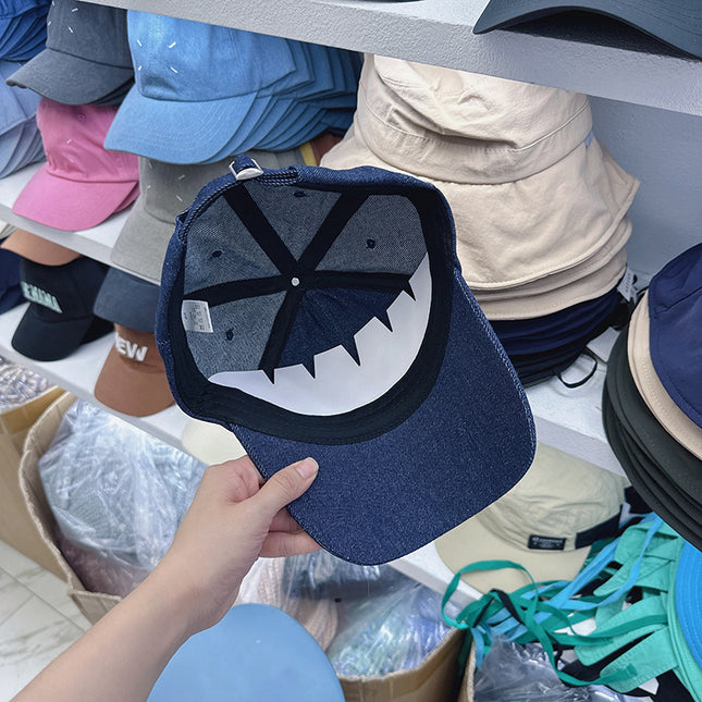 American Retro Denim Patch Ear Baseball Cap Waste Soil Style - 𝓢𝓱𝓸𝓹𝓵𝓮𝓬𝔂