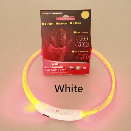Pet Flashing Collar USB Rechargeable Glowing Necklace Safety Collar Light Up Collars For Night Walking Electric Dog Collar Neon - 𝓢𝓱𝓸𝓹𝓵𝓮𝓬𝔂