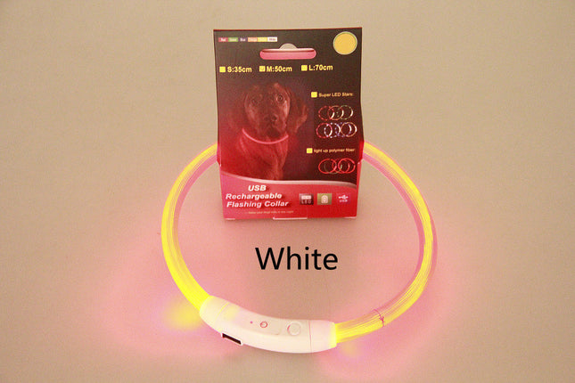 Pet Flashing Collar USB Rechargeable Glowing Necklace Safety Collar Light Up Collars For Night Walking Electric Dog Collar Neon - 𝓢𝓱𝓸𝓹𝓵𝓮𝓬𝔂