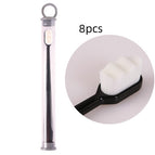 8pcs Wavy black white