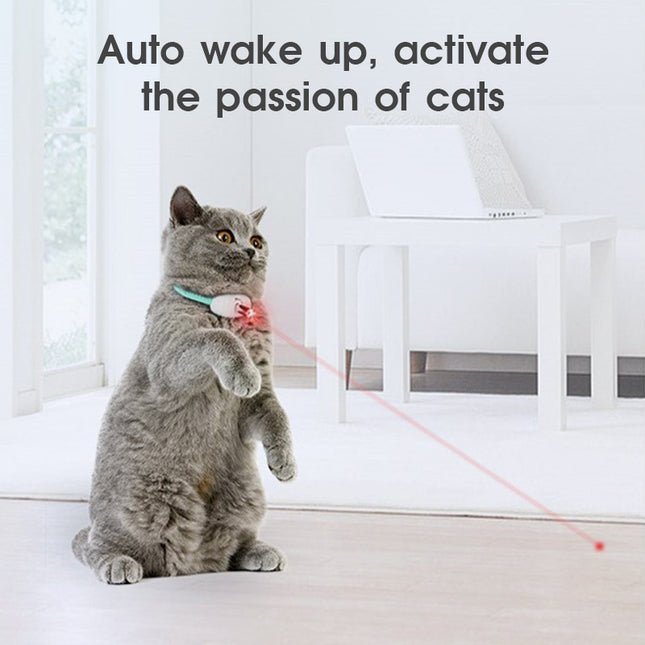 Automatic Cat Toy Smart Laser Teasing Cat Collar Electric USB Charging Kitten Amusing Toys Interactive Training Pet Items - 𝓢𝓱𝓸𝓹𝓵𝓮𝓬𝔂