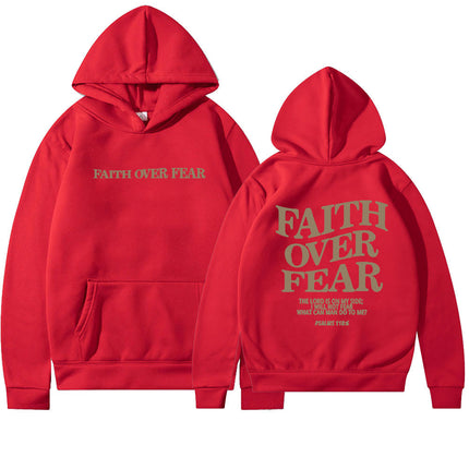 Faith Over Fear Christian Hoodie Christian Sweatshirt Jesus Hoodie Trendy Hoodie Bible Verse Shirt Unisex Aesthetic Clothes - 𝓢𝓱𝓸𝓹𝓵𝓮𝓬𝔂