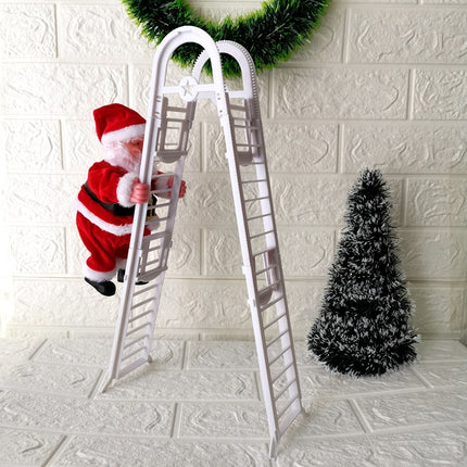 Climbing Ladder Electric Santa Claus Climbing Red Ladder Doll Toy - 𝓢𝓱𝓸𝓹𝓵𝓮𝓬𝔂