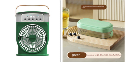 Portable USB Air Conditioner Cooling Fan With 5 Sprays 7 Color Light 600ML Water Tank Spray Mist Air Cooler Humidifiers - 𝓢𝓱𝓸𝓹𝓵𝓮𝓬𝔂