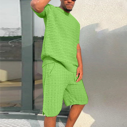 Men's Summer Suit Fashion Loose Men 2 Pieces Outfit Summer Hippie Shirt And Short Set - 𝓢𝓱𝓸𝓹𝓵𝓮𝓬𝔂