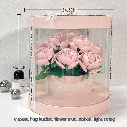 Building Blocks Rose Bouquet Flower Pot - 𝓢𝓱𝓸𝓹𝓵𝓮𝓬𝔂