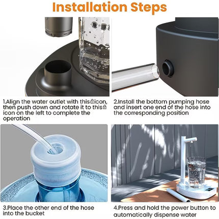 Added Extension Tupe Water Dispenser Automatic Water Bottle Desktop Rechargeable Water Dispenser With Stand - 𝓢𝓱𝓸𝓹𝓵𝓮𝓬𝔂