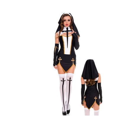 Sexy Bad Habit Nun Costume Religious Sister Fancy Dress - 𝓢𝓱𝓸𝓹𝓵𝓮𝓬𝔂