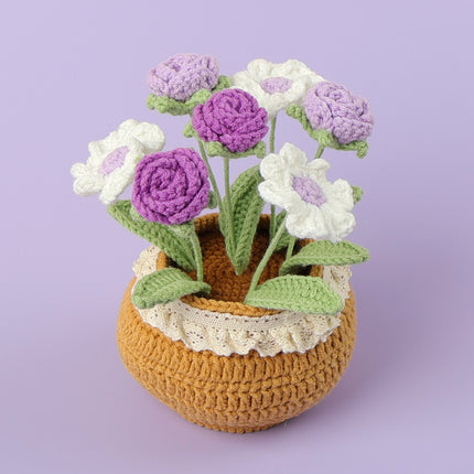 Finished Handmade Wool Woven Home Decoration Tulip Potted Plant - 𝓢𝓱𝓸𝓹𝓵𝓮𝓬𝔂