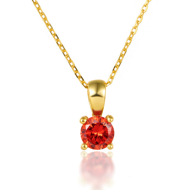 925 Sterling Silver December Birthday Stone Necklace Niche Senior Female - 𝓢𝓱𝓸𝓹𝓵𝓮𝓬𝔂