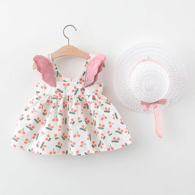 Girls Vest Dress Sleeveless Little Cherry 