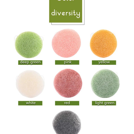 Natural Round Shap Konjac Sponge Face Cleaning Sponge - 𝓢𝓱𝓸𝓹𝓵𝓮𝓬𝔂