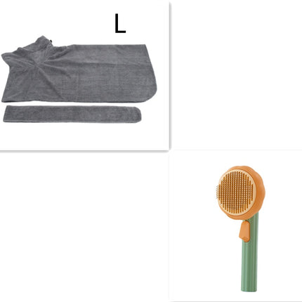 New Pet Cat Brush Hot Selling Hand-held Steel Wire Self-cleaning Comb Looper For Hair Removal - 𝓢𝓱𝓸𝓹𝓵𝓮𝓬𝔂
