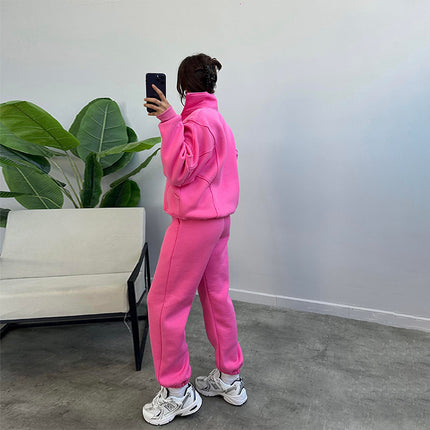 Sports Suits With Pockets Stand-up Collar Zipper Cardigan And Drawstring Trousers Fashion Jogger Set Outfits Tracksuits Women's Clothing - 𝓢𝓱𝓸𝓹𝓵𝓮𝓬𝔂