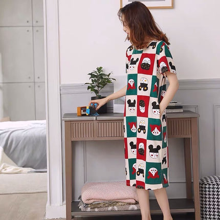 Nightdress Short Sleeve Ladies Summer Homewear Set - 𝓢𝓱𝓸𝓹𝓵𝓮𝓬𝔂