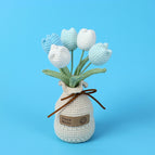 5 Blue Tulip Vase Base