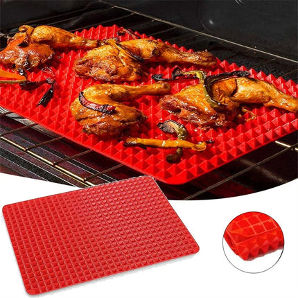 Non-Stick Silicone Pyramid Cooking Mat Baking Mat With Grid Versatile Oven BBQ Cooking Mat Heat-Resistant Mat Kitchen Tools Kitchen Gadgets - 𝓢𝓱𝓸𝓹𝓵𝓮𝓬𝔂