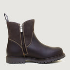 Quebec Waterproof Zip Up Ankle Boots - Brown