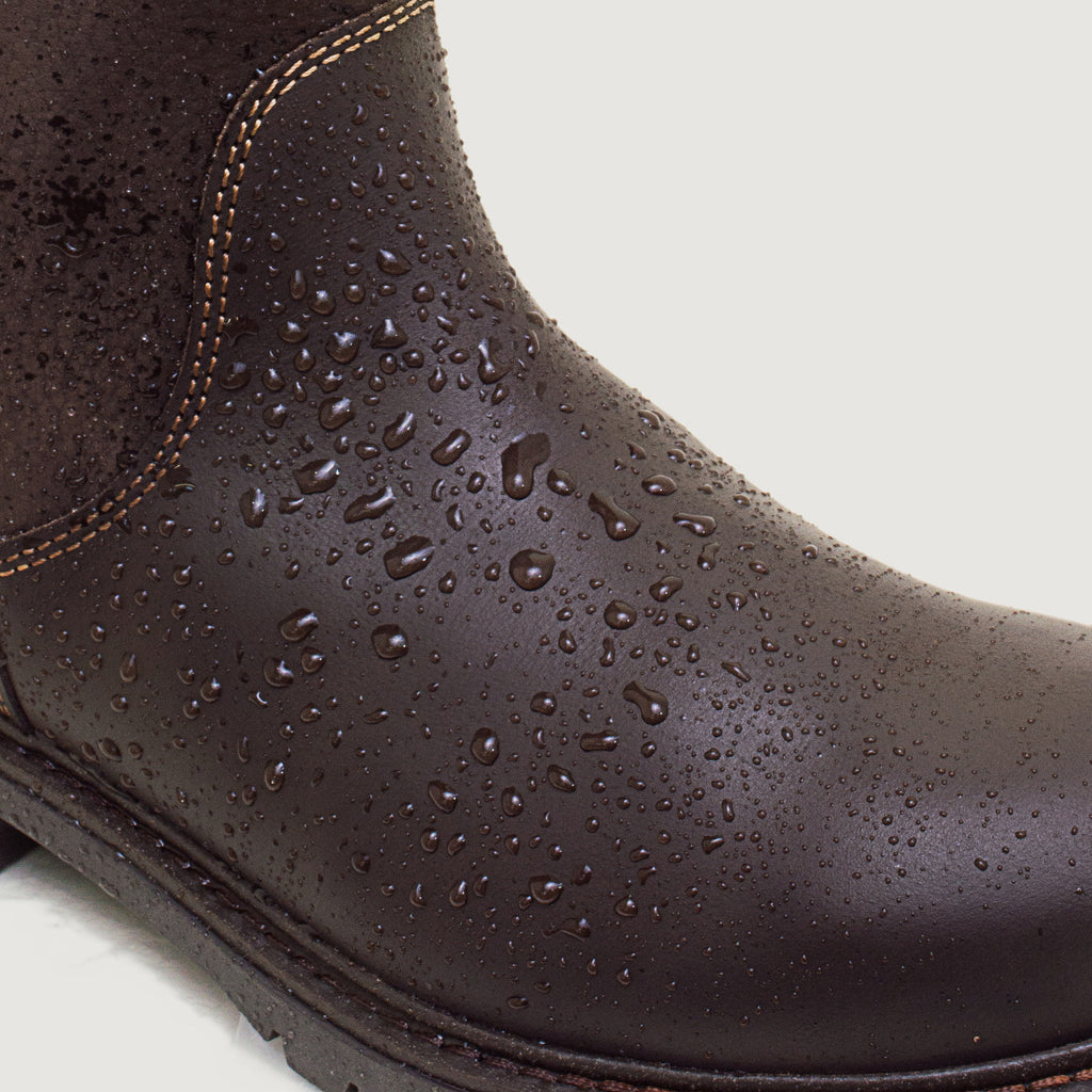 Quebec Waterproof Zip Up Ankle Boots - Brown