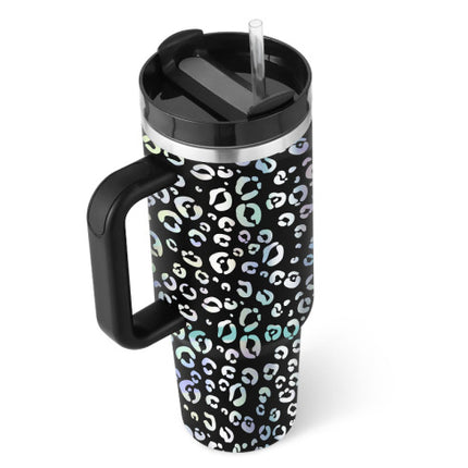 40 Oz Tumbler With Handle Straw Insulated, Stainless Steel Spill Proof Vacuum Coffee Cup Tumbler With Lid Tapered Mug Gifts For Valentine Lover Suitable For Car Gym Office Travel - 𝓢𝓱𝓸𝓹𝓵𝓮𝓬𝔂