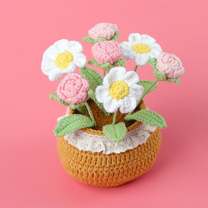 Finished Handmade Wool Woven Home Decoration Tulip Potted Plant - 𝓢𝓱𝓸𝓹𝓵𝓮𝓬𝔂