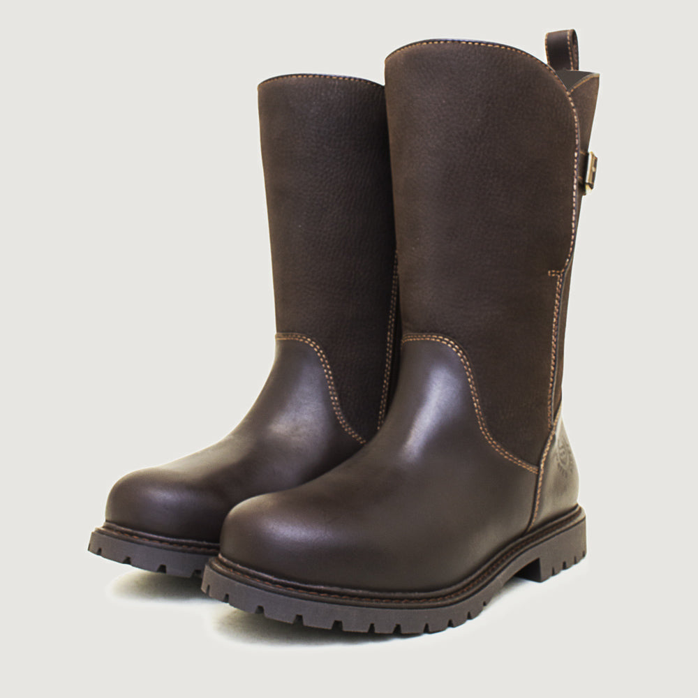 Quebec Waterproof Zip Up Mid Calf Boots - Brown