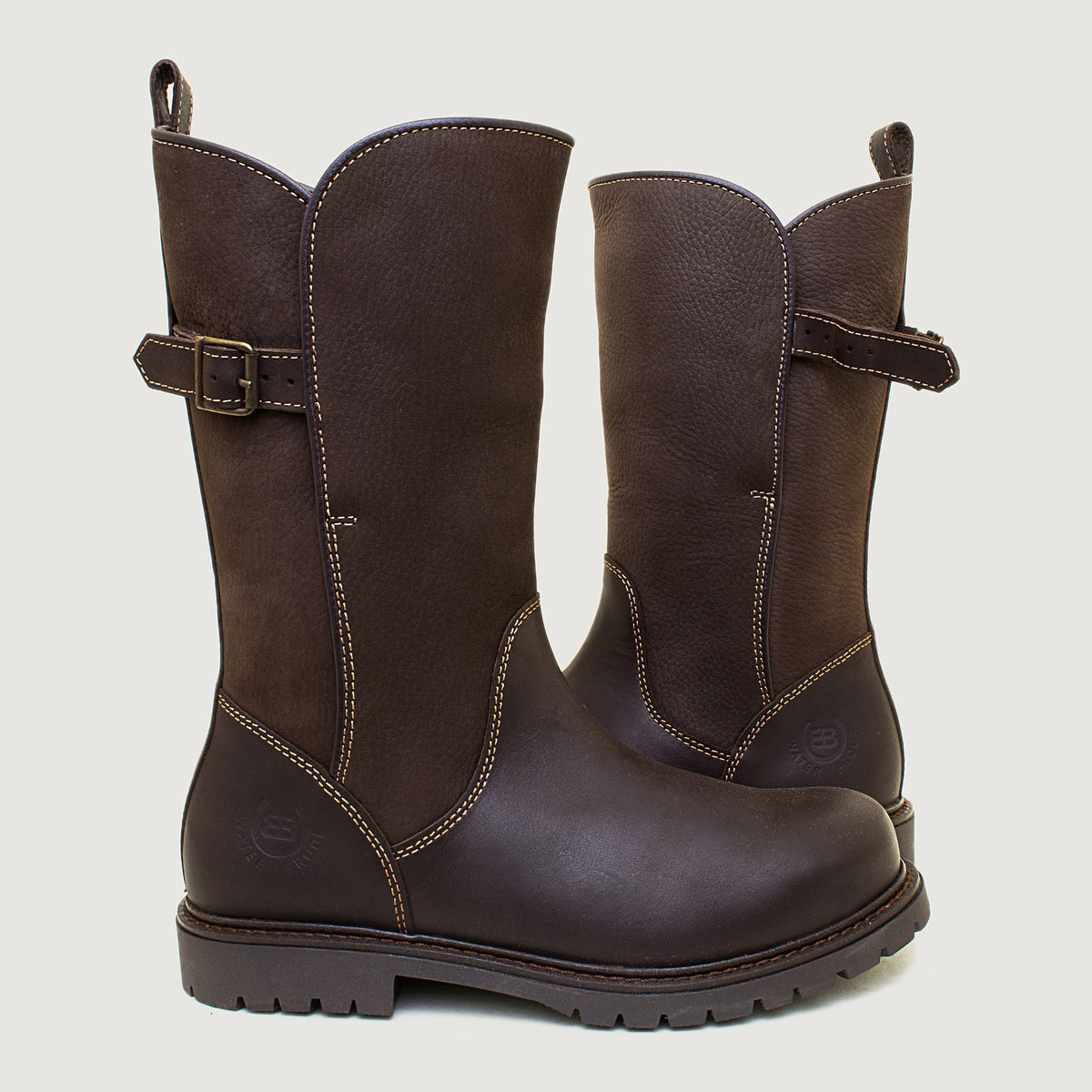 Quebec Waterproof Zip Up Mid Calf Boots - Brown