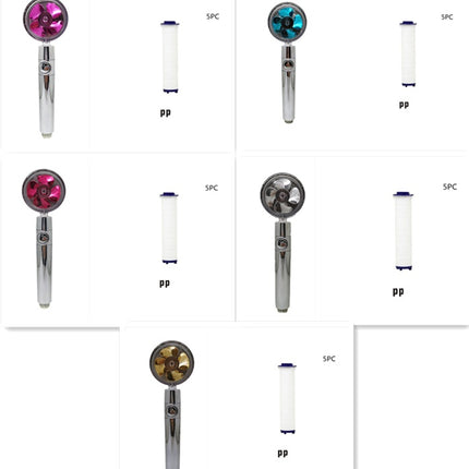 Shower Head Water Saving Flow 360 Degrees Rotating With Small Fan ABS Rain High Pressure Spray Nozzle Bathroom Accessories - 𝓢𝓱𝓸𝓹𝓵𝓮𝓬𝔂