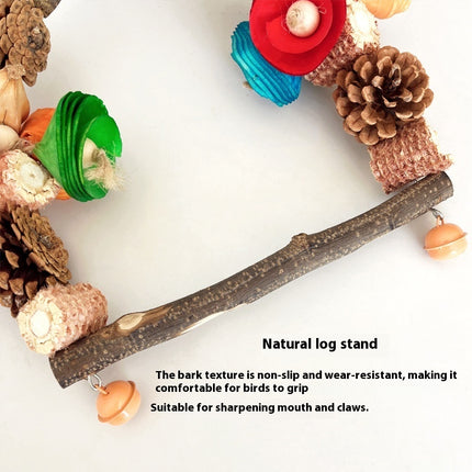 Parrot Swing Pine Nut Grinding Mouth Grinding Claw Log Bird Stand Rod Color Decoration - 𝓢𝓱𝓸𝓹𝓵𝓮𝓬𝔂