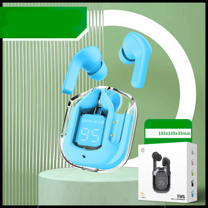 New Mini Transparent Wireless Bluetooth Headset Digital Display ENC Noise Reduction True Wireless Sports Music - 𝓢𝓱𝓸𝓹𝓵𝓮𝓬𝔂