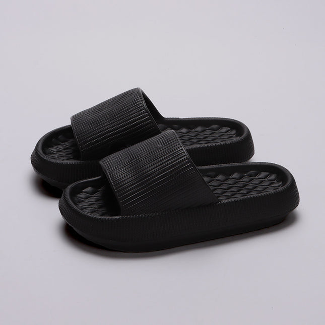 Summer EVA Slippers Solid Color Rhombus Stripe Anti-slip Slippers New Women's Home Shoes - 𝓢𝓱𝓸𝓹𝓵𝓮𝓬𝔂