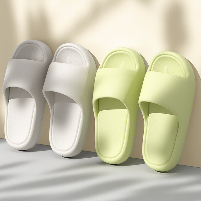 Solid Thick-soled Home Slippers Summer Non-slip Floor Bathroom Slipper For Women Men's House Shoes - 𝓢𝓱𝓸𝓹𝓵𝓮𝓬𝔂
