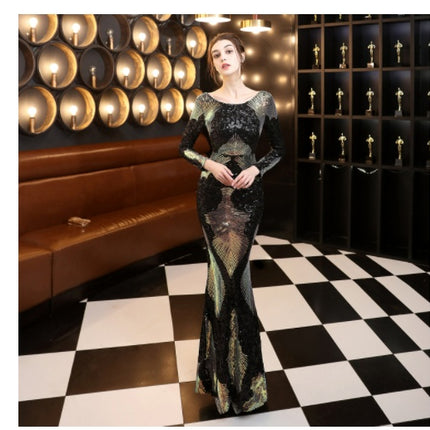 Fashion Stitching Mopping Long Sequin Dress - 𝓢𝓱𝓸𝓹𝓵𝓮𝓬𝔂