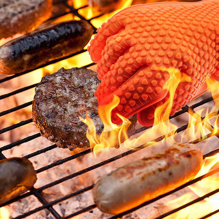Food Grade Silicone Heat Resistant BBQ Glove Silicone Oven Mitts - 𝓢𝓱𝓸𝓹𝓵𝓮𝓬𝔂
