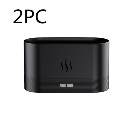 Aroma Diffuser With Flame Light Mist Humidifier Aromatherapy Diffuser With Waterless Auto-Off Protection For Spa Home Yoga Office - 𝓢𝓱𝓸𝓹𝓵𝓮𝓬𝔂