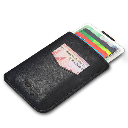 Genuine Leather Wallet Men's Card Holder Thin Cowhide - 𝓢𝓱𝓸𝓹𝓵𝓮𝓬𝔂