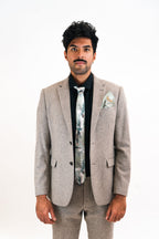 Sage Green Luxury Silk Pocket Square and tie men's Gift set 'Mirage' design inspired by Arizona Desert