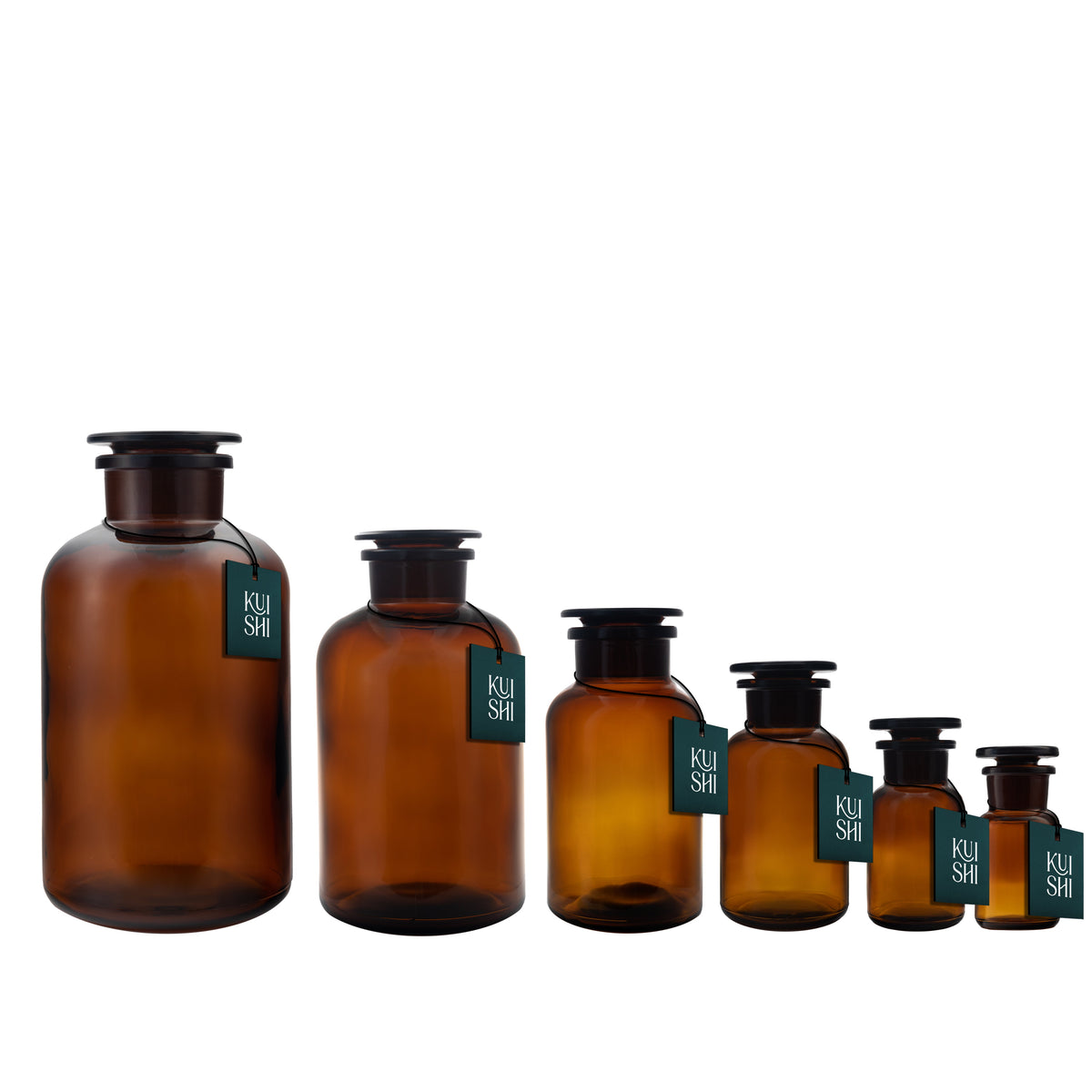 Amber Glass Apothecary Jars