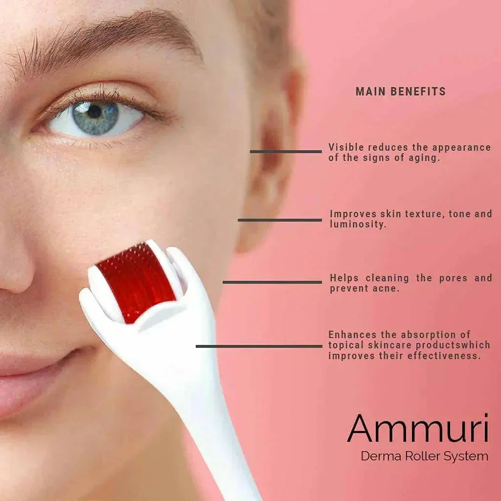 Titanium Derma Roller – 0.2mm, 0.25mm & 0.5mm Options | Ammuri