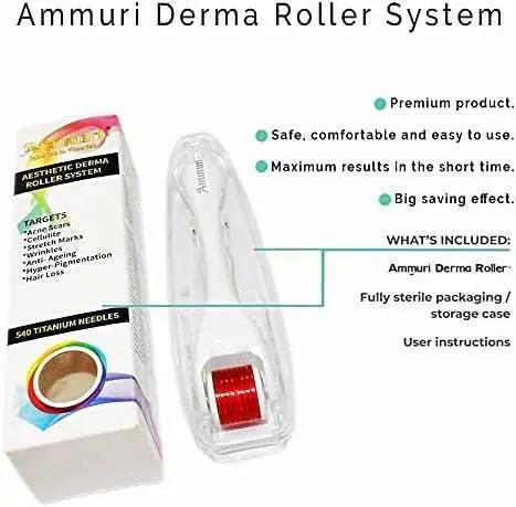 Titanium Derma Roller – 0.2mm, 0.25mm & 0.5mm Options | Ammuri
