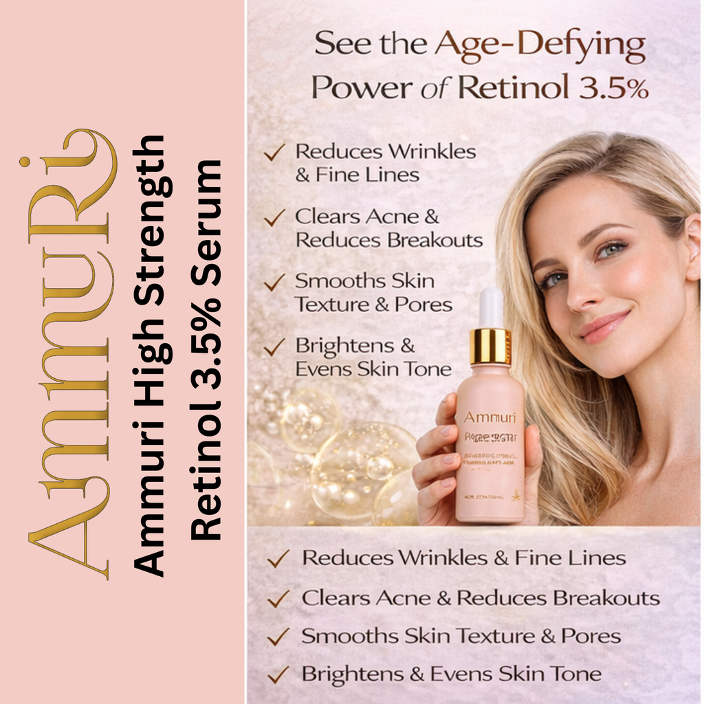 Retinol 3.5% Serum with Hyaluronic Acid & Vitamins (30ml) | Ammuri
