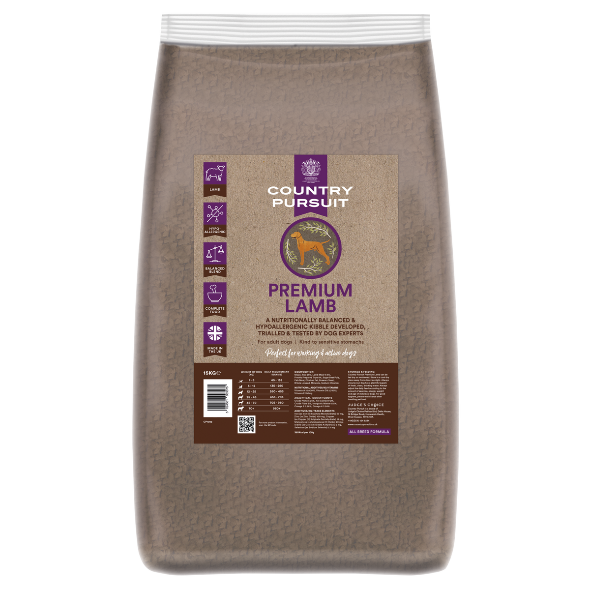 Country Pursuit Lamb, Rice & Tripe 15kg - Premium Range