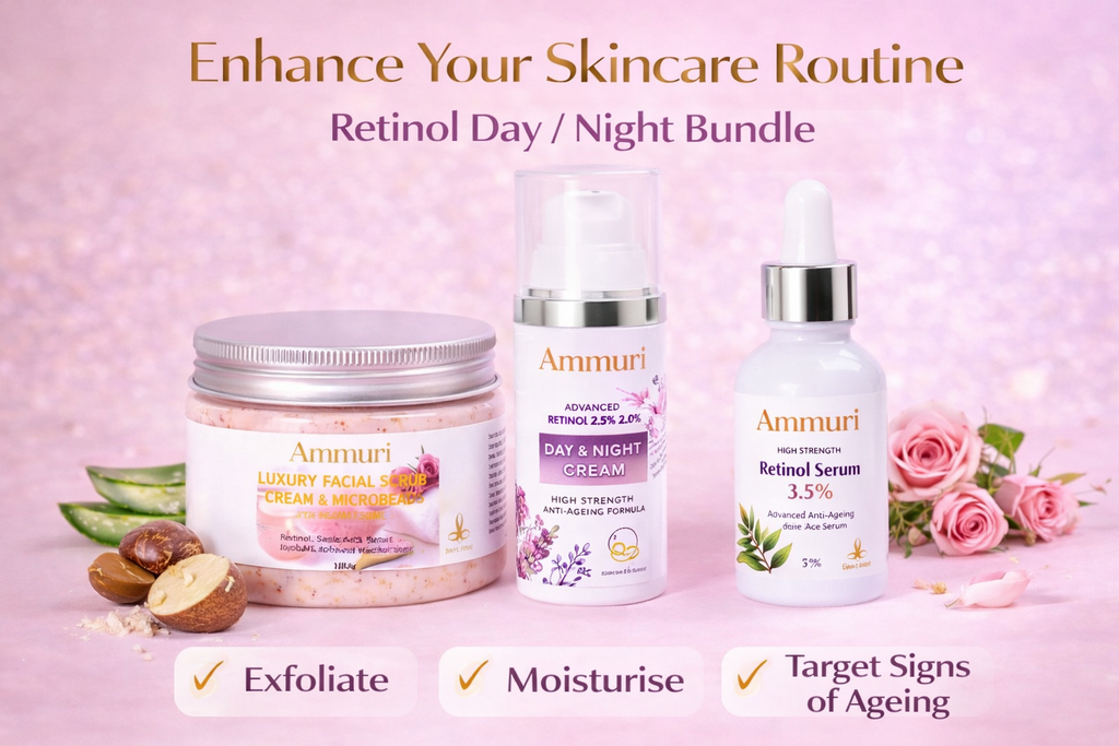 Retinol Facial Scrub & Exfoliating Cream for Smoother-Looking Skin | Ammuri