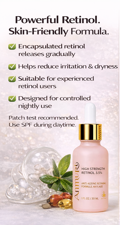 Retinol 3.5% Serum with Hyaluronic Acid & Vitamins (30ml) | Ammuri