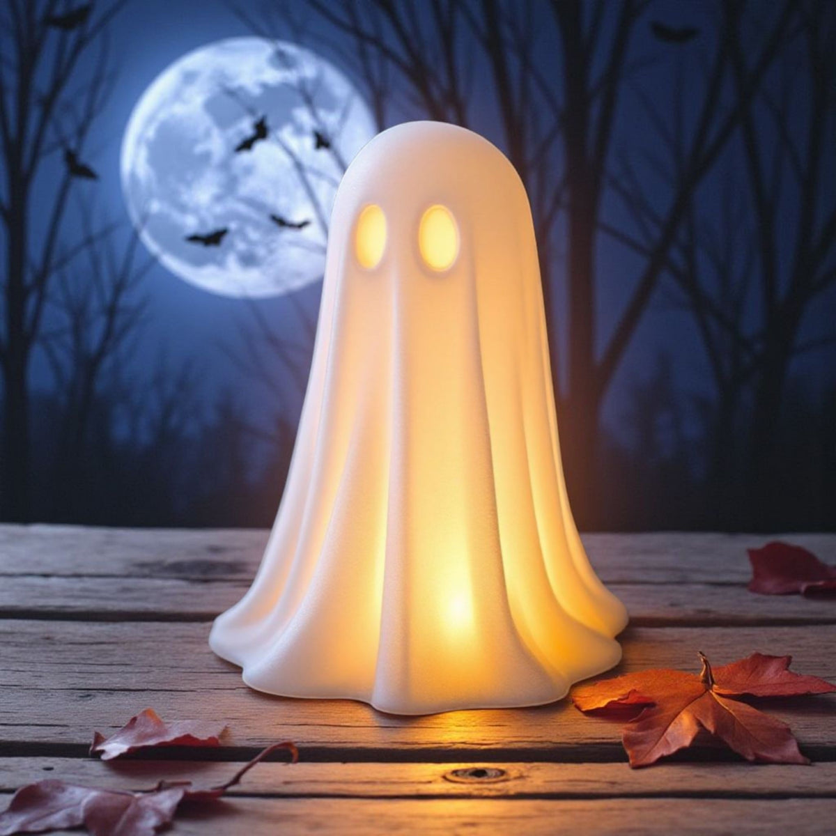 Cute Little Halloween Ghost Decoration – LED Tealight Compatible