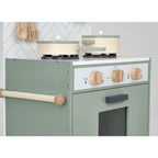 Classic Wooden Toy Kitchen with 6 Utensils - Mint